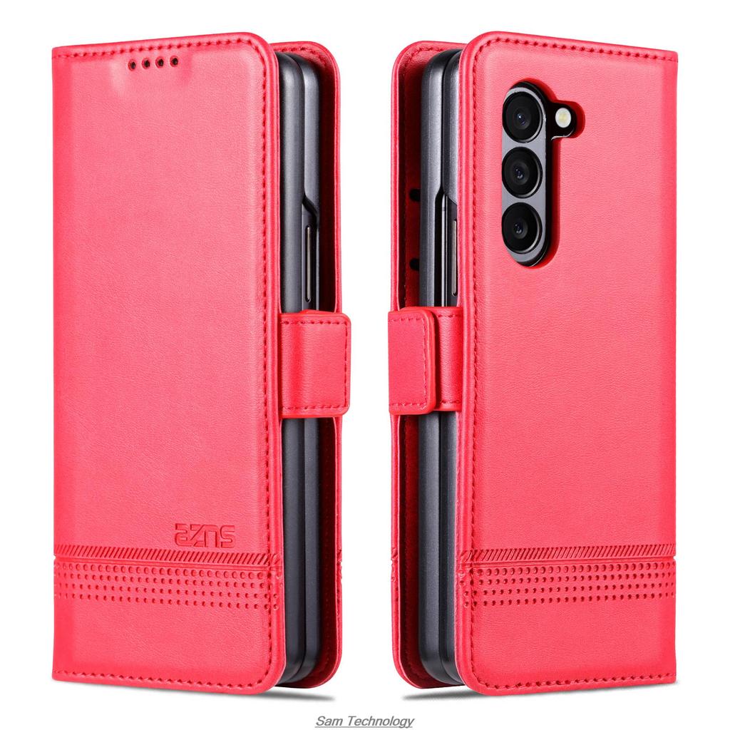 Luksusowe etui z elastyczną, magnetyczną adsorpcją do Samsung Galaxy Z Fold5 / Z Fold 5 5G z klapką, etui ochronne Fundas Coque