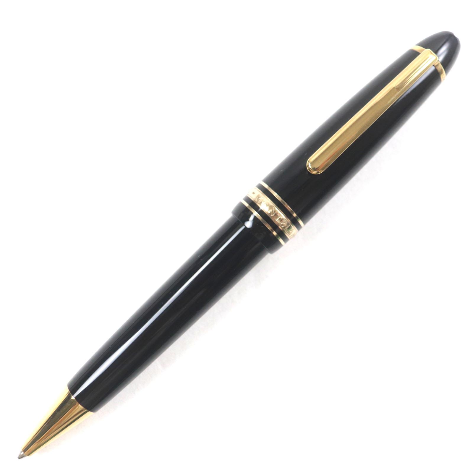 Great MONTBLANC Ballpoint pen Meisterstckle Grand Black gold mens Used