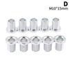 M10 Threaded Tube With Nut For Lamps Hollow Screw Metal Pipe Teeth Whitening Theead Repair Lighting Base Connecting Accessories