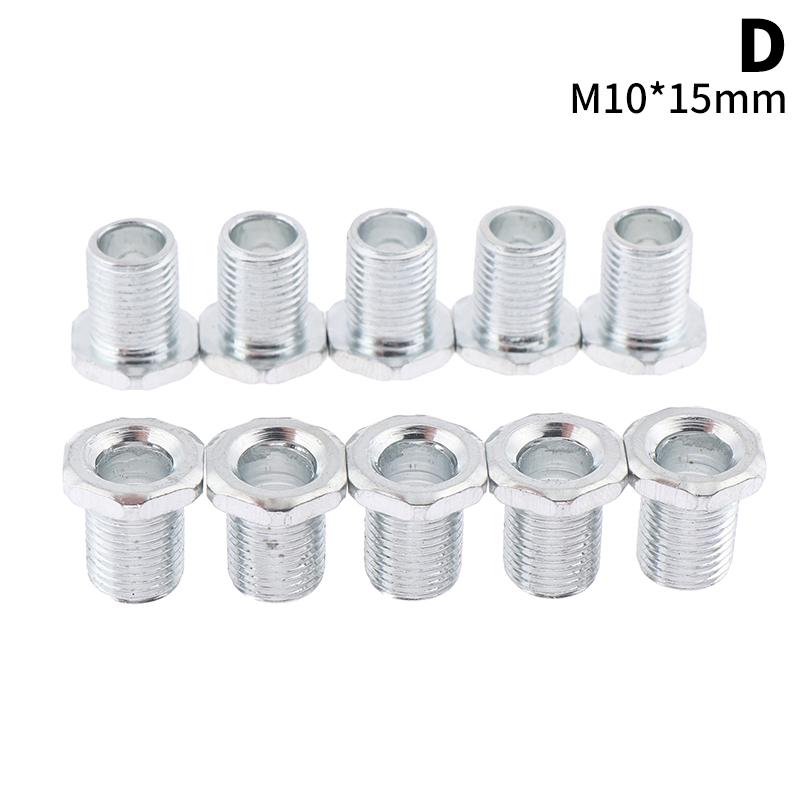 M10 Threaded Tube With Nut For Lamps Hollow Screw Metal Pipe Teeth Whitening Theead Repair Lighting Base Connecting Accessories