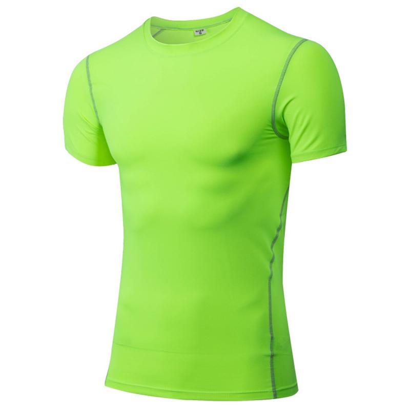 Men's Sports T Shirts Running Fitness Tight Training Jogging Shorts Sleeve Outdoors Tops