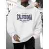 Amerikanischer Retro California Buchstaben bedruckter Hoodie, der Ace, um mit Westküsten-Coolness die Straßen zu erobern