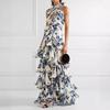 Frühling und Sommer neues Damen-Kleid mit böhmischem Urlaubsmuster und Trägern
