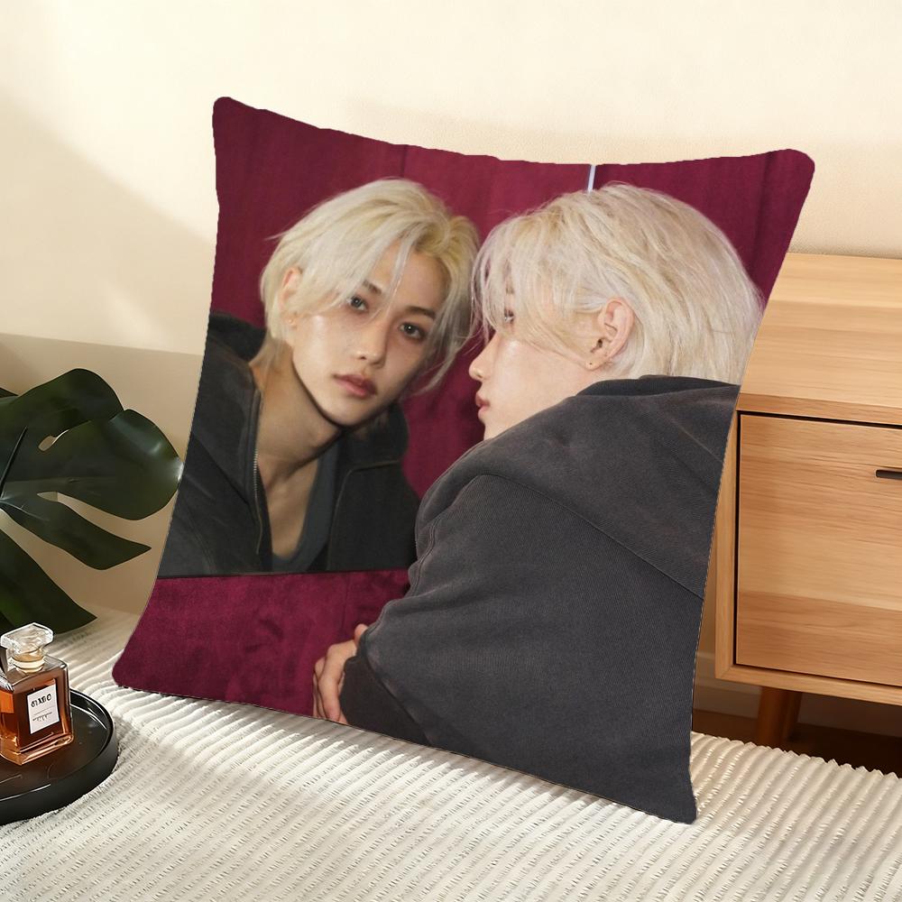 Cushion Cover Silky Short Plush Home Sofa Cushion Cover - Invisible Zipper Home Decoration Cool Boy Felix