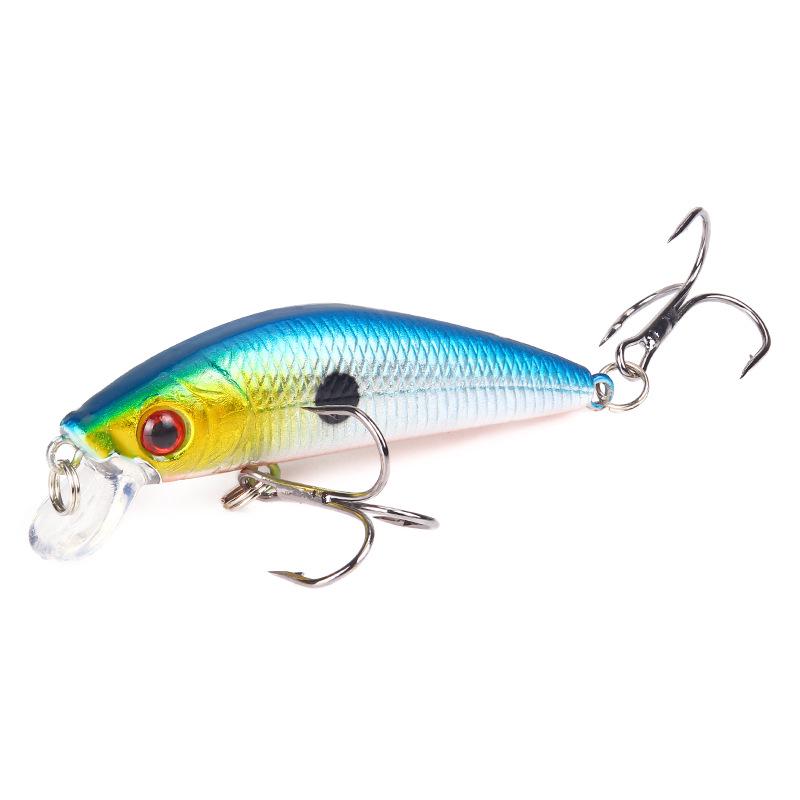 Luya Bait Mino 7cm/8.5g High Carbon Steel Three Anchor Hook Plastic Hard Bait Simulation Fake Bait Bait