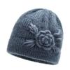 Warm Knitted Beanie Hat Women Seniors Winter Cap Soft Fleece Lined Adjustable One Size