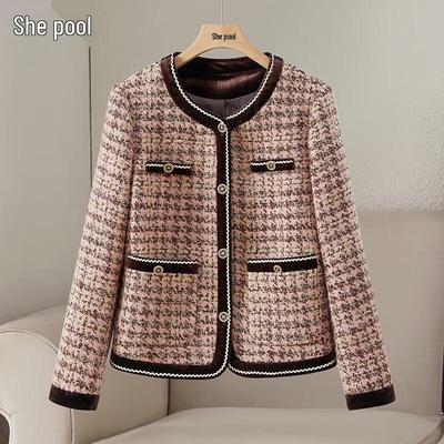 Tachi Women's French Style Colorblock Tweed Jacket