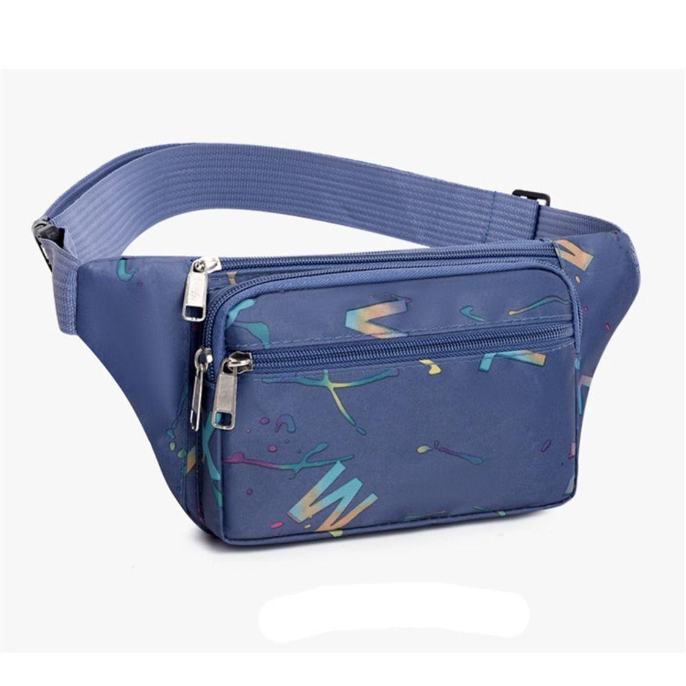 Multifunction Oxford Women Fanny Packs Large Capacity Anti-theft Mobile Phone Bag Multi-pocket Lightweight Running Waist Bag