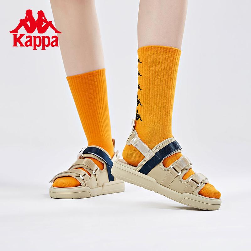 Kappa Sandals Summer Couple Men's and Women's Velcro Strap Sandals Outdoor Sports Beach Shoes