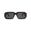 Philipp Plein Square Frame Acetate Sunglasses Black Black Smoke