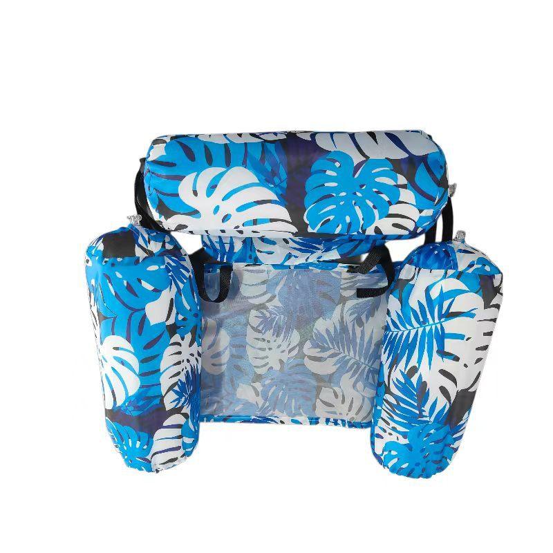 Leakproof Inflatable Pool Float with Armrest And Backrest - Pool Lounge Chair Water Hammock for Pool Lake Beach синий