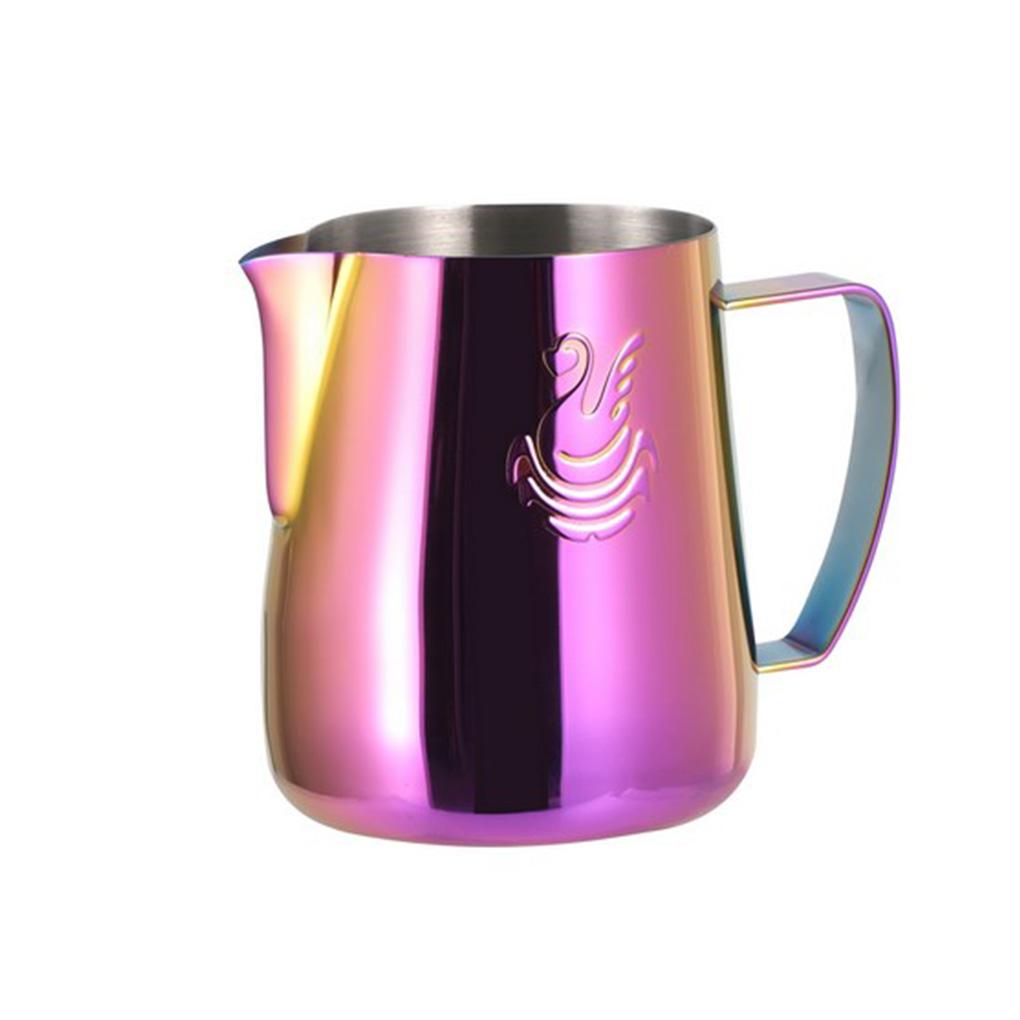 Stainless Coffee Frothing Pitcher Pink Thicken 400ML/600ML Milk Jug Cream Frother Pitcher Latte Art Cup Bar Accessory