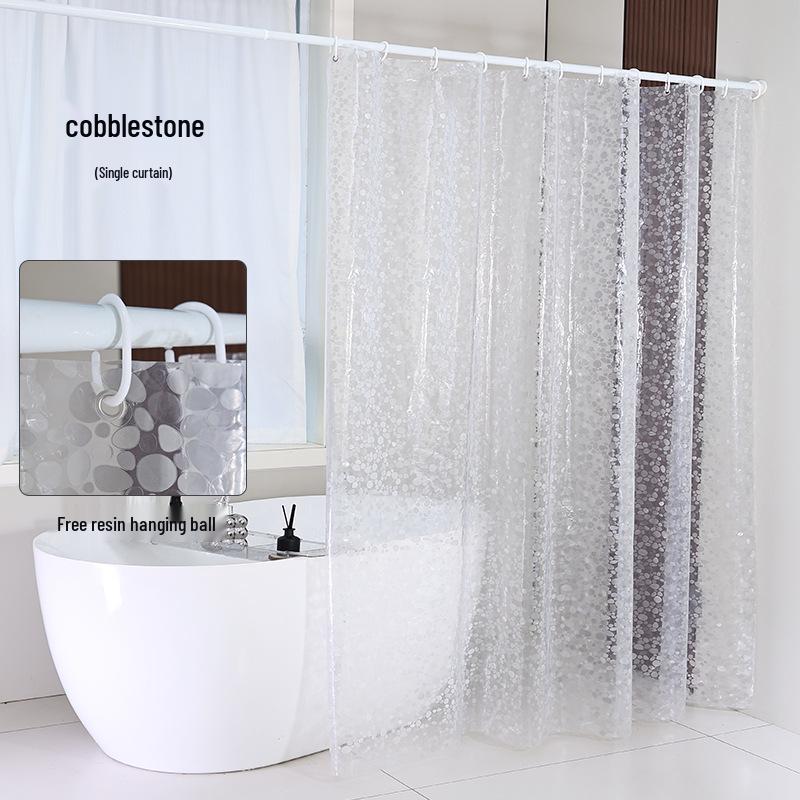 EVA Eco-Friendly Splash-Proof Shower Curtain, Thickened Style for Bathroom