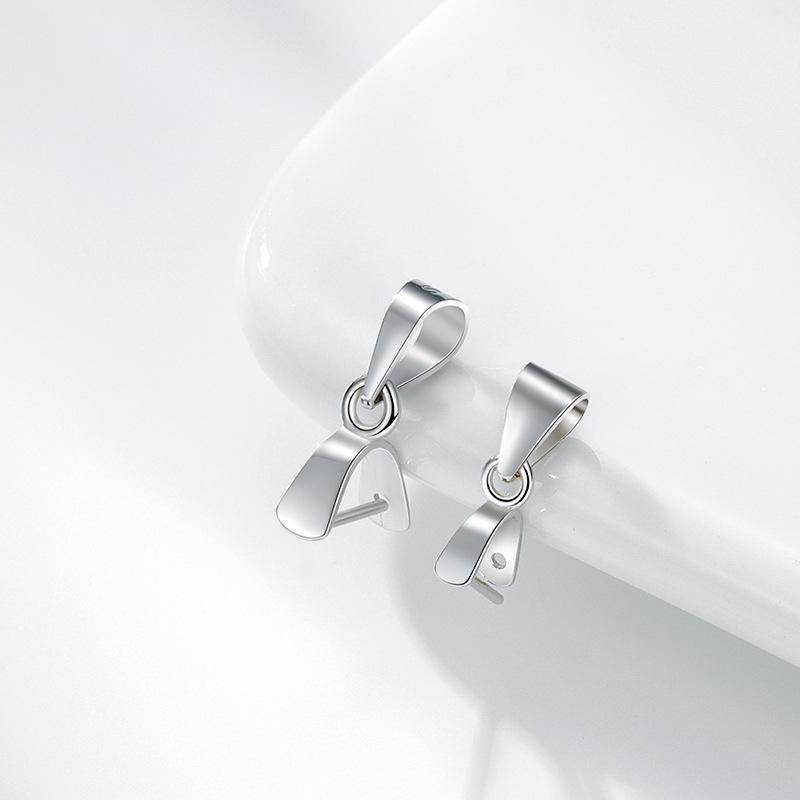 Sterling Silver U-Shaped Clasp for Versatile Jewelry and Jade Pendants