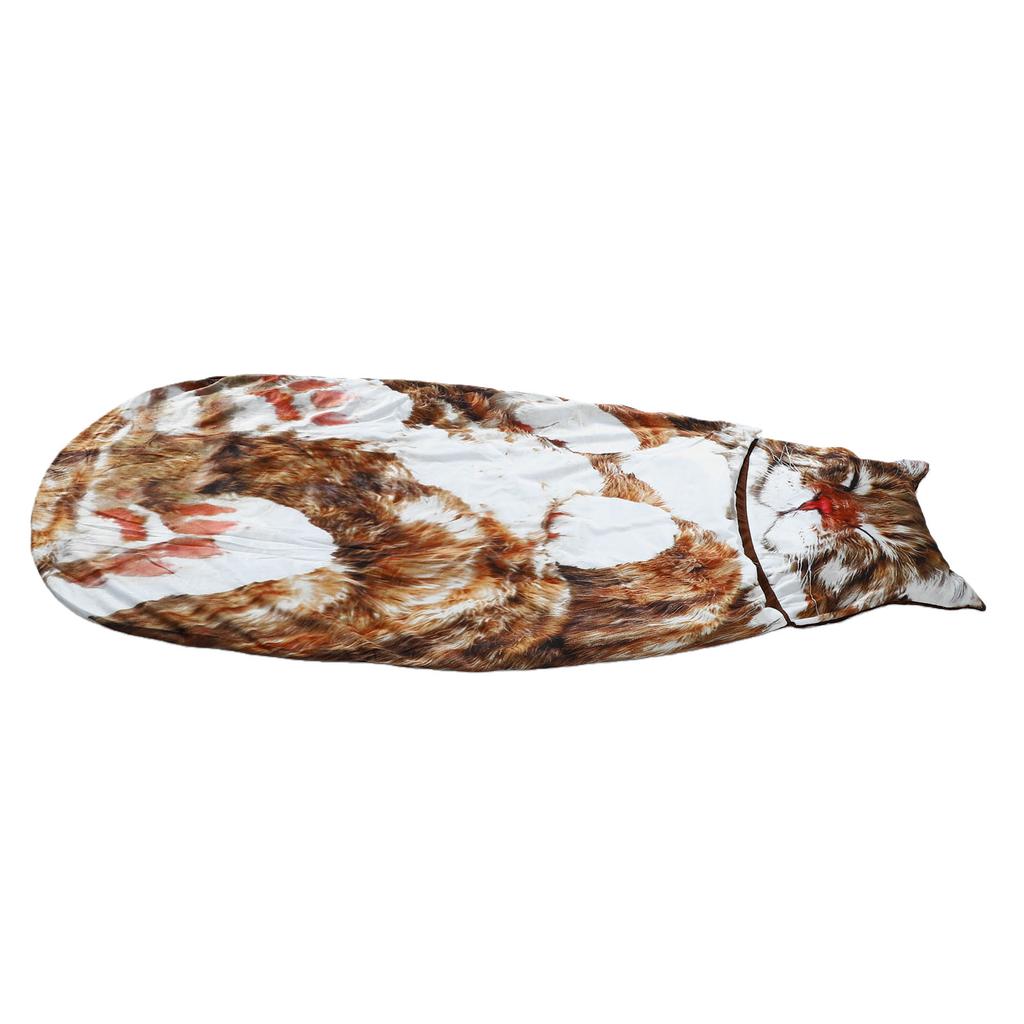 Cat Shaped Plush Sleeping Bag Adorable Adult Soft Sleeping Bag for Home Travel Camping