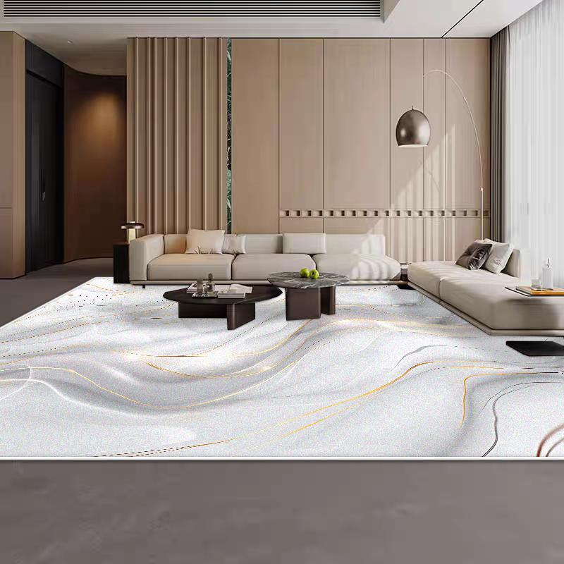 Marble Style Large Size Luxury Carpet Living Room Soft Antiskid Room Decoration Home Mats Easy Cleaning Dining Room Area Rug