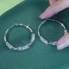 Zircon Large Round Earrings Exaggerated Women Ear Jewelry Temperament Hoop Earrings Bridal Wedding