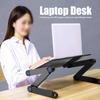 Aluminum Alloy Bed Folding Laptop Notebook Adjustable Computer Desk Table StandBlack