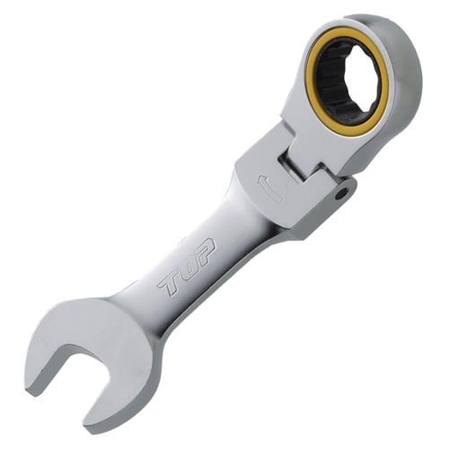 TOP Industrial (TOP) Swivel Short Ratchet Combination, 13mm, 180 Swivel, 5 Feed Angle, Ultra-Compact, FRC-13S