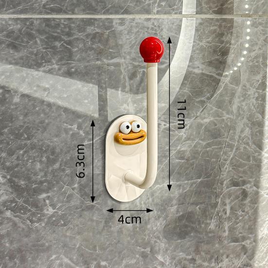 Adhesive Wall Hooks Hair Accessories Organizer Rounded Edge Cartoon Adhesive Hook for Bathroom Kitchen