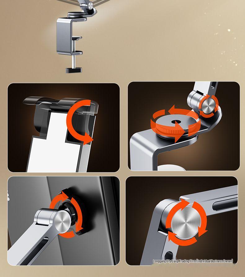 2025 Rotatable Aluminum Tablet Stand with Adjustable Arm