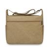 Men's Large Capacity Crossbody Bag Commuter Shoulder Bag Multi-Pocket Canvas Bag
