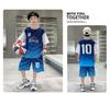Boys' summer basketball suit set new 2026 mid to large children's summer short sleeved quick drying sports football suit trend