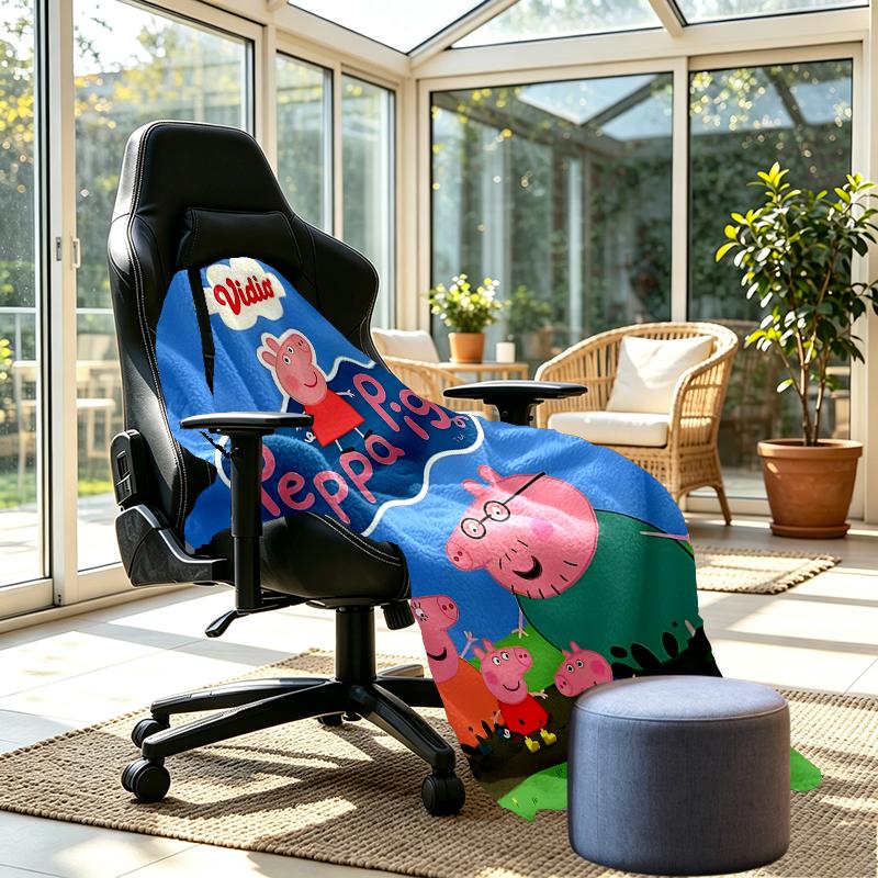 Peppa Pig Print Blanket - Soft & Comfortable, for Bedroom, Travel, Sofa, Home Decoration - Birthday Christmas Gift for Friend