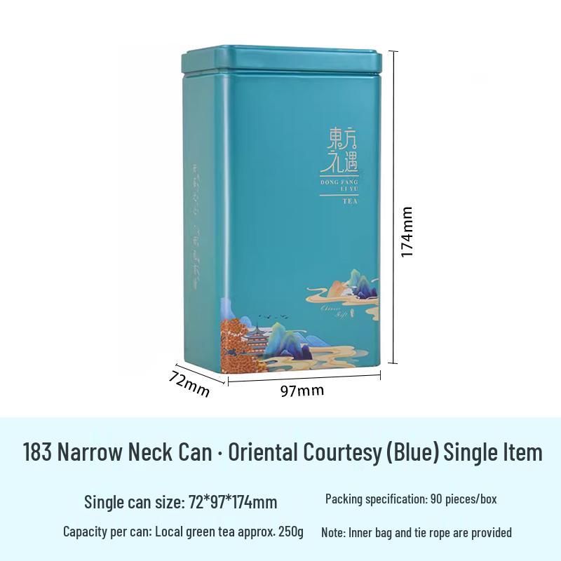 Green Tea Gift Box: Sealed Iron Can Set with Handbag, Large Square Half-Jin Capacity, Empty for Refill