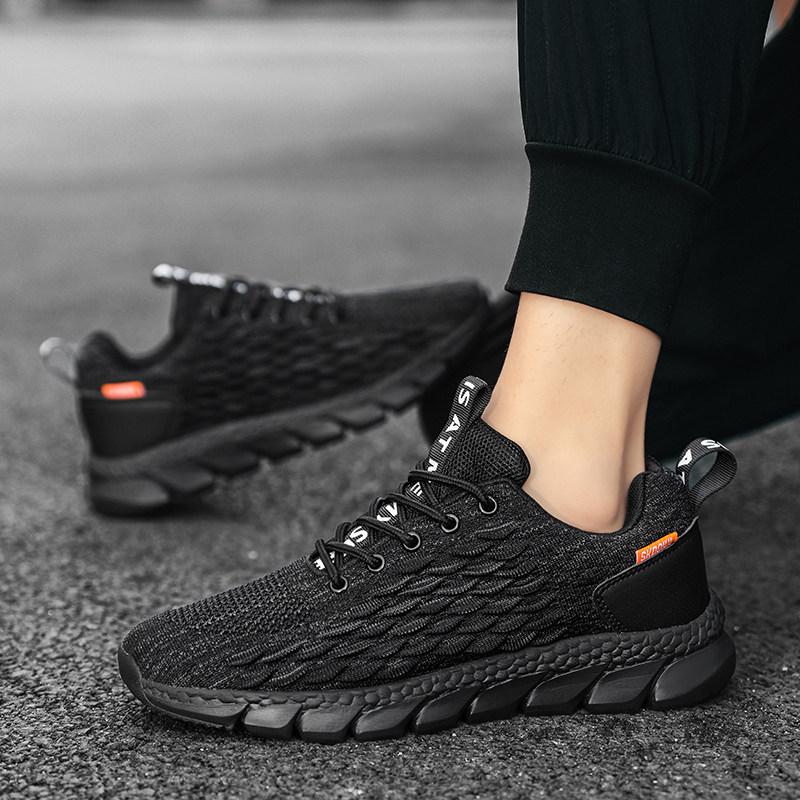 Herbst und Winter schwarze Deodorant-Sneaker Leder wasserdichte Schuhe leichte weiche Sohle Freizeitschuhe Laufschuhe Student