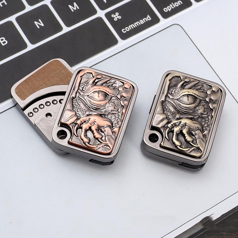 Edc New Push Cards Metal Square Push Cards Fidget Slider Sensory Anti Stress Metal Fidget Spinner Toys Stress Easing Venting Toy