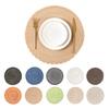 Round Braided Placemats Heat-Resistant Placemats for Dining Tables Stain-Proof 15 inch Non Slip Kitchen Table Place Mats Natural Farmhouse Decor