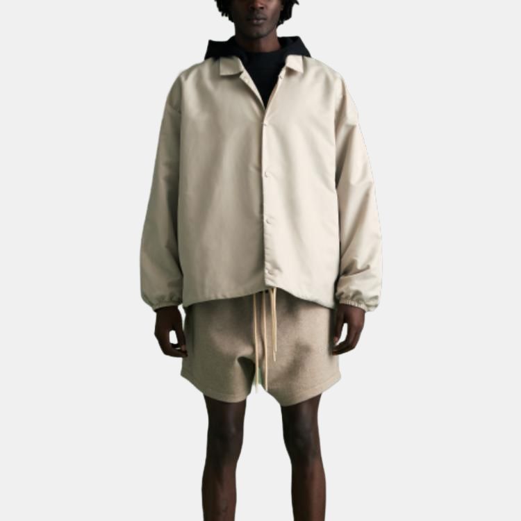 Fear of God Essentials Coaches Jacket Silver Cloud Men Outerwear Grey 202BT232012F