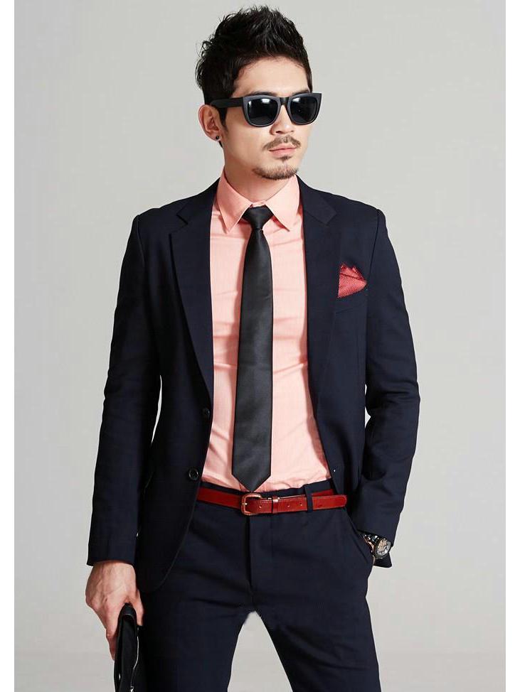 2020 Navy Blue Men's Professional Suit Set