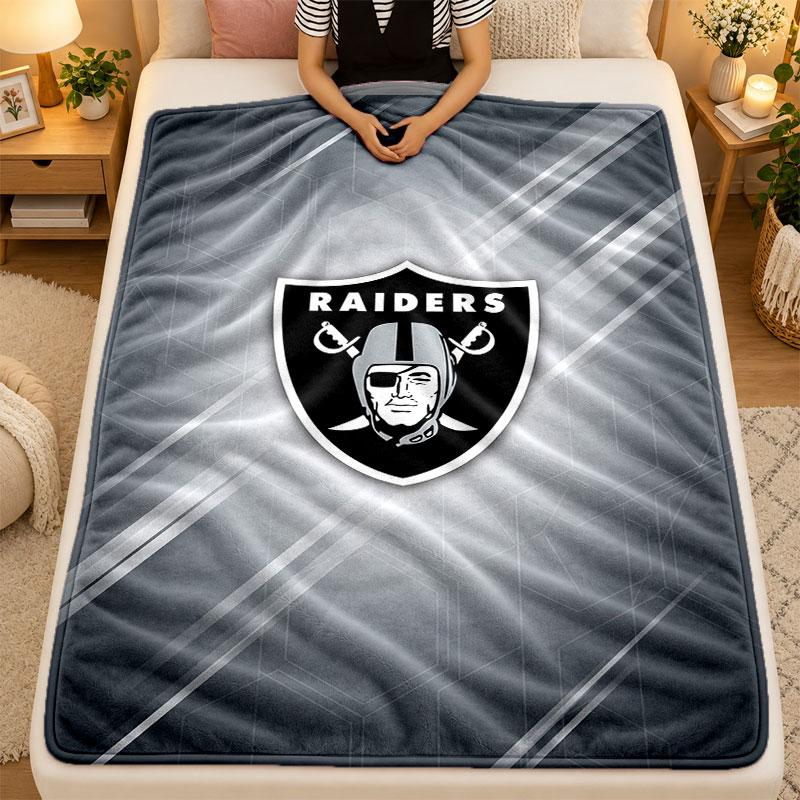 Flannel BlanketLas Vegas Raiders Warm Soft Throw Blanket for Indoor Sofa Bed Living Room Use