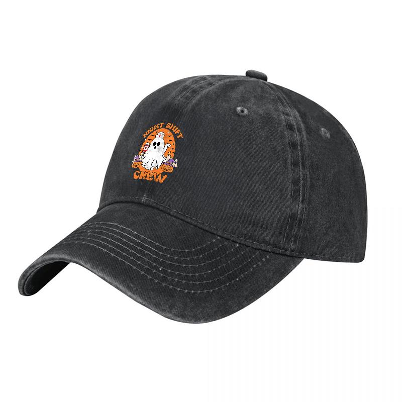 Ghostbusters Crew Logo Washed Cotton Baseball Cap Classic Black Adjustable Fit Unisex Design Fan Essentials