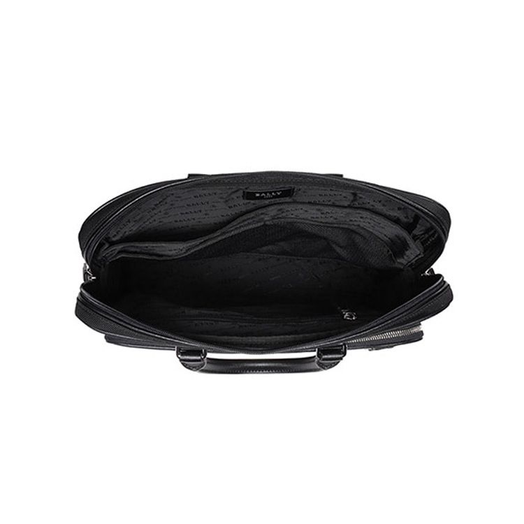 Bally Klassische gestreifte Stoff Umhängetasche Aktentasche Schultertasche Herrentaschen Schwarz 6301385