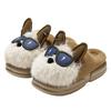 Cartoon Cotton Slippers Cute Puppy Winter Velvet Warm Couple Indoor Home Soft Bottom Cotton Mop
