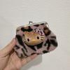 Fashion Hello Kitty Doll Decoration Leopard Pattern Plush Wallet For Travel And Casual Use