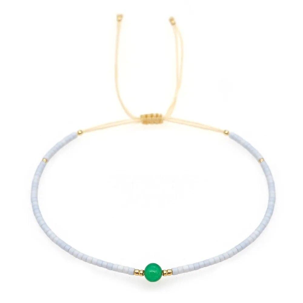 SVB4 Stone Stretch Bracelets For Women Men 8mm Bead Bracelet