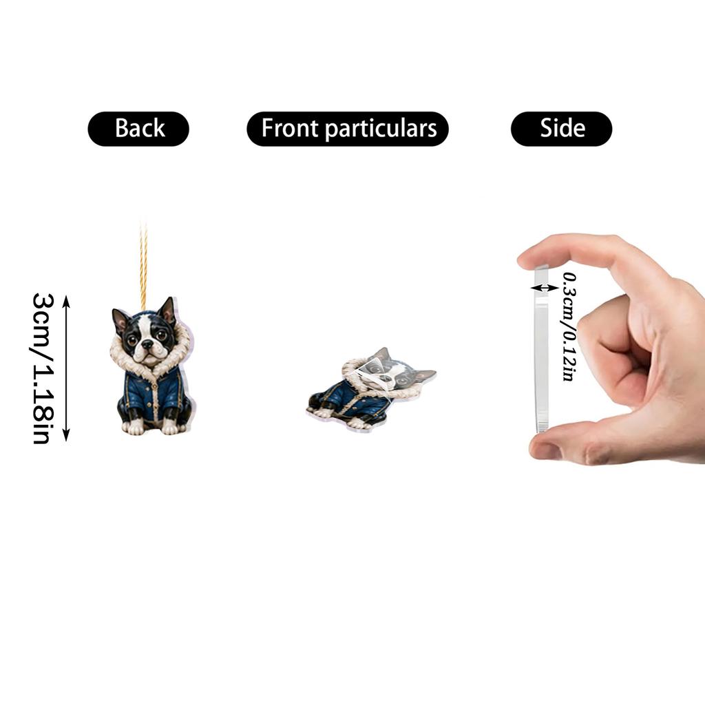 2D Flat Winter Dog Christmas Advent Calendar Set - Holiday Countdown Surprise Collectible