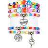 Freundschaftsarmbänder für Mädchen, 10er-Set niedliche Preppy Perlenarmbänder für Teenager-Mädchen, Partnerarmbänder für Freunde, Geburtstagsgeschenke für Tochter