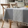 Tassel Wave Design Jacquard Table Cover for Dining Party Christmas Tablecloth