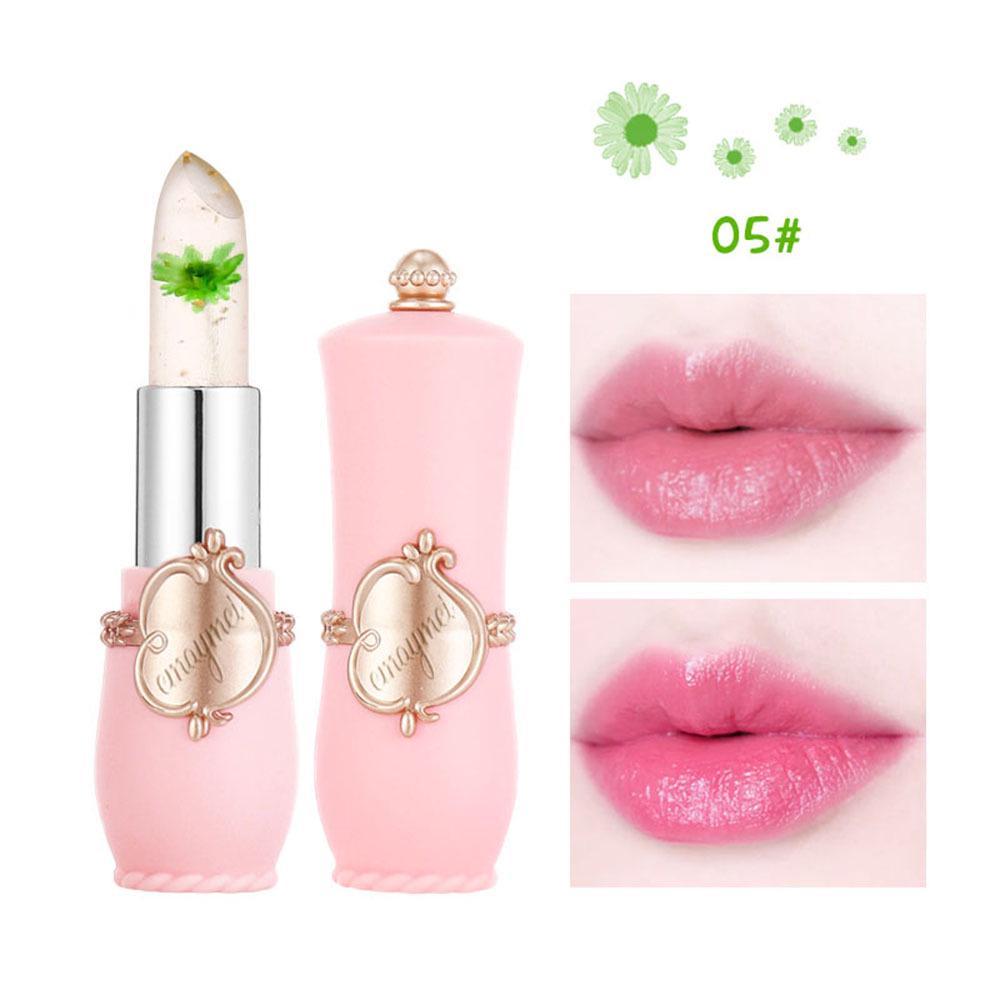Emaymei Color-Changing Lipstick: Gold Foil & Dried Flower, Moisturizing Transparent Lip Balm