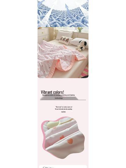 2026 Soft Washed Cotton Summer Quilt - Lightweight, Washable Air Conditioning Blanket
