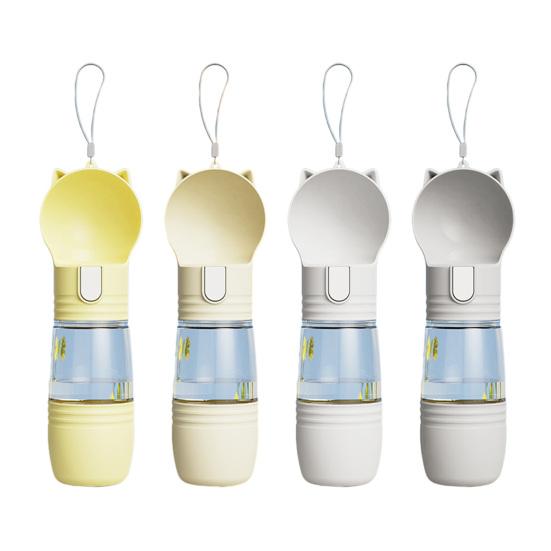 Bouteille d'eau pour chien Portable Anti-fuite Distributeur d'eau pour animaux de compagnie avec gamelle de boisson Voyage Abreuvoirs/Mangeoires pour animaux de compagnie pour la randonnée la marche en extérieur