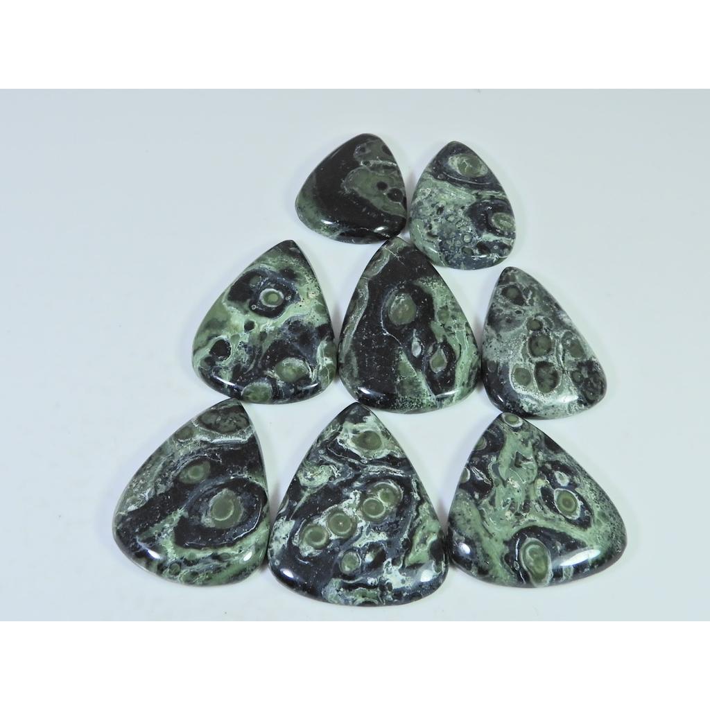 Natural Star Galaxy Kambaba Jasper Pear Cabachon Loose Gemstone 08 Pcs Lot C-2625