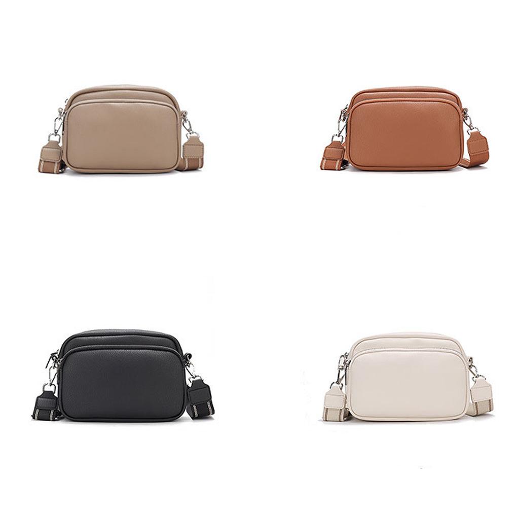 Neue kleine quadratische Tasche mit Litschi-Muster, bequemer Webriemen-Stil, breiter Schulterriemen, kleine Tasche, Umhängetasche für Damen