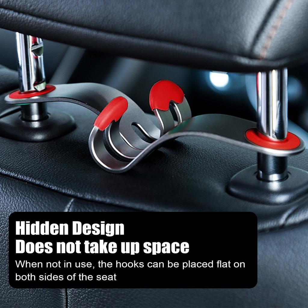 2ks Autosedačka Hlavová opěrka Hák Úložný organizér Držák na peněženku do auta
