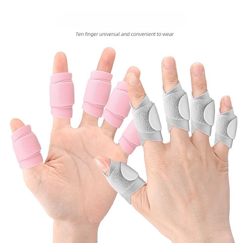 10PCS Finger Cover Finger Guard Strap Convenient Belt Ten Finger Adjustment Velcro Reusable Universal Protection Finger Hand Black